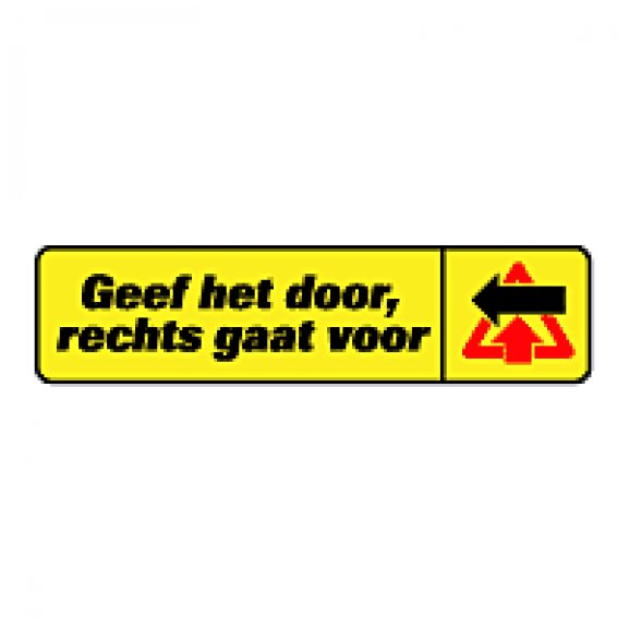 Logo of Geef het door, rechts gaat voor