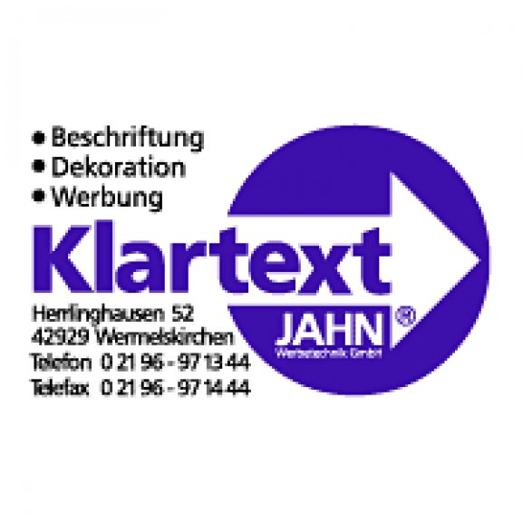 Logo of Klartext Jahn Werbetechnik