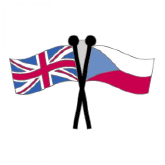 Logo of Czech Republic & Union Jack Flag