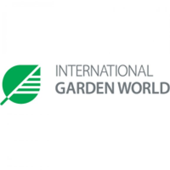 Logo of international garden world - English