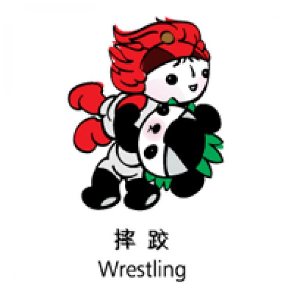 Logo of Beijing 2008 Mascot Wrestling