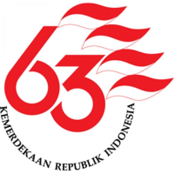 Logo of 63th Independence Day of Republic of Indonesia