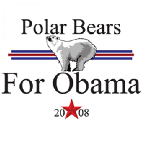 Logo of polar bears for obama