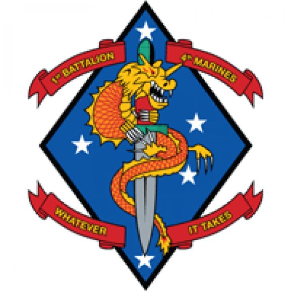 Logo of 1st Battalion 4th Marine Regiment USMC