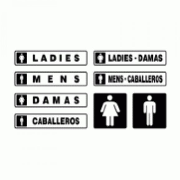 Logo of Bathroom Door Sign