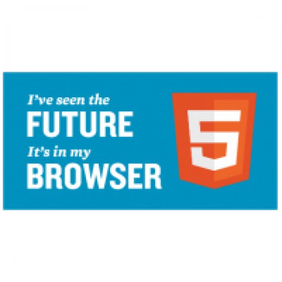 Logo of HTML5 sticker with tagline