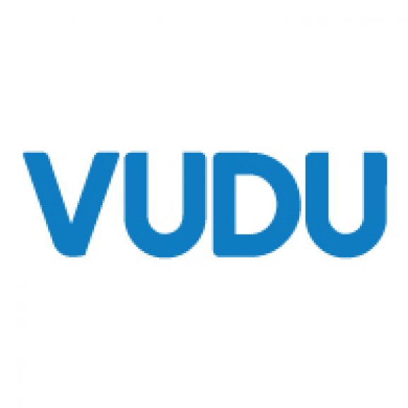Logo of Vudu - Blue text