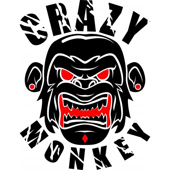 Logo of crazy monkey vector