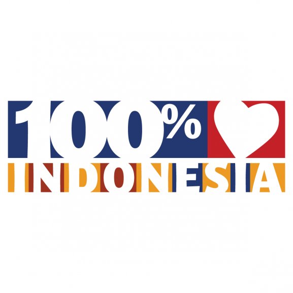 Logo of 100% Indonesia