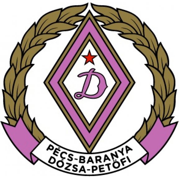 Logo of Pécs-Baranya Dozsa (1950&#039;s logo)