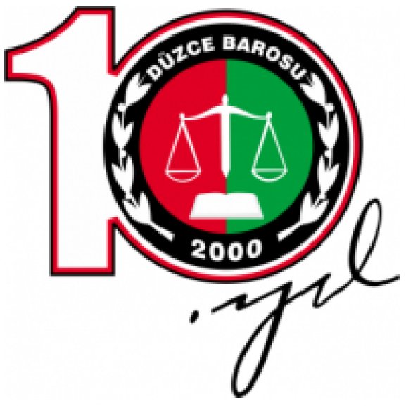 Logo of Düzce Barosu 10.yıl