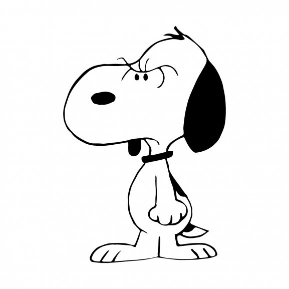 Logo of snoopy angry