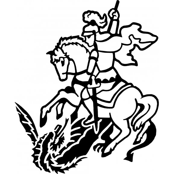 Георгий победоносец черно белое изображение