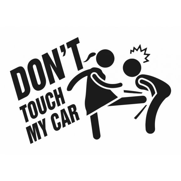 Logo of Don't touch my car Sticker