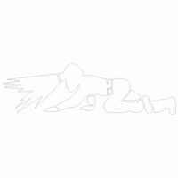Logo of coal miner crawling