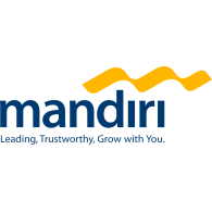 Logo of Bank Mandiri with English slogan