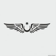 Logo of Kanatlı bayrak Türk bayrağı hava yolları