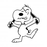 Logo of Snoopy angry